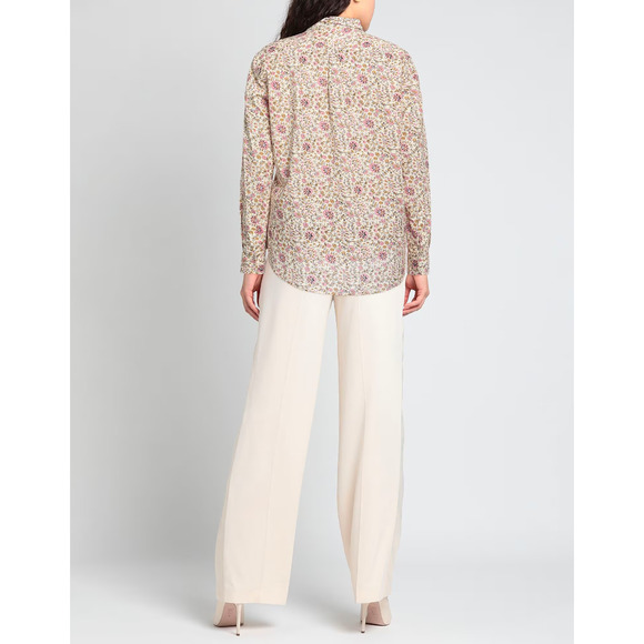 XIRENA Beau Button Down Oversized Boyfriend Shirt Top Ivy Vines Tan S $180 - Picture 16 of 16